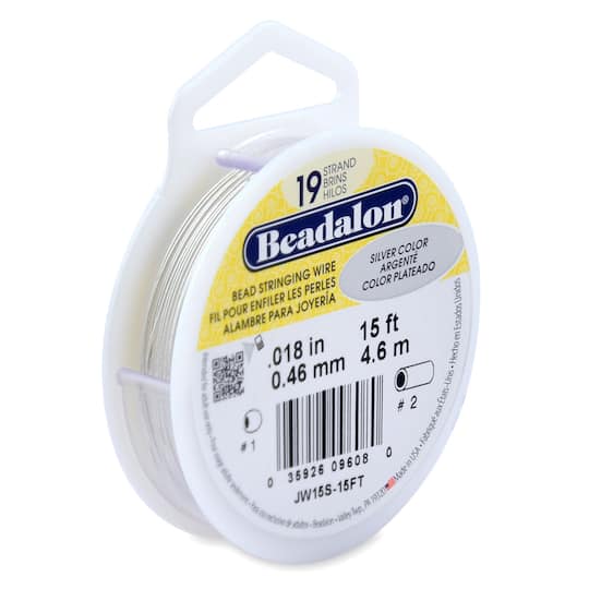 6 Pack: Beadalon® 0.46mm Silver 19 Strand Bead Stringing Wire